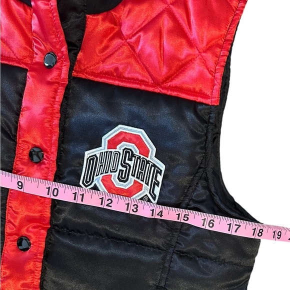 Women’s OHIO STATE BUCKEYES Snap Puffer Vest Size Medium - Picture 4 of 6